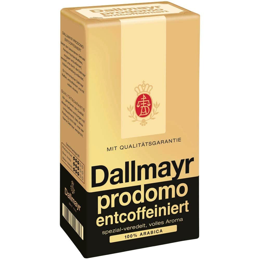 Dallmayr prodomo entkoffeiniert gemahlen 500g Dallmayr Prodomo Entkoffeiniert Gemahlener 500 g – Bild 1