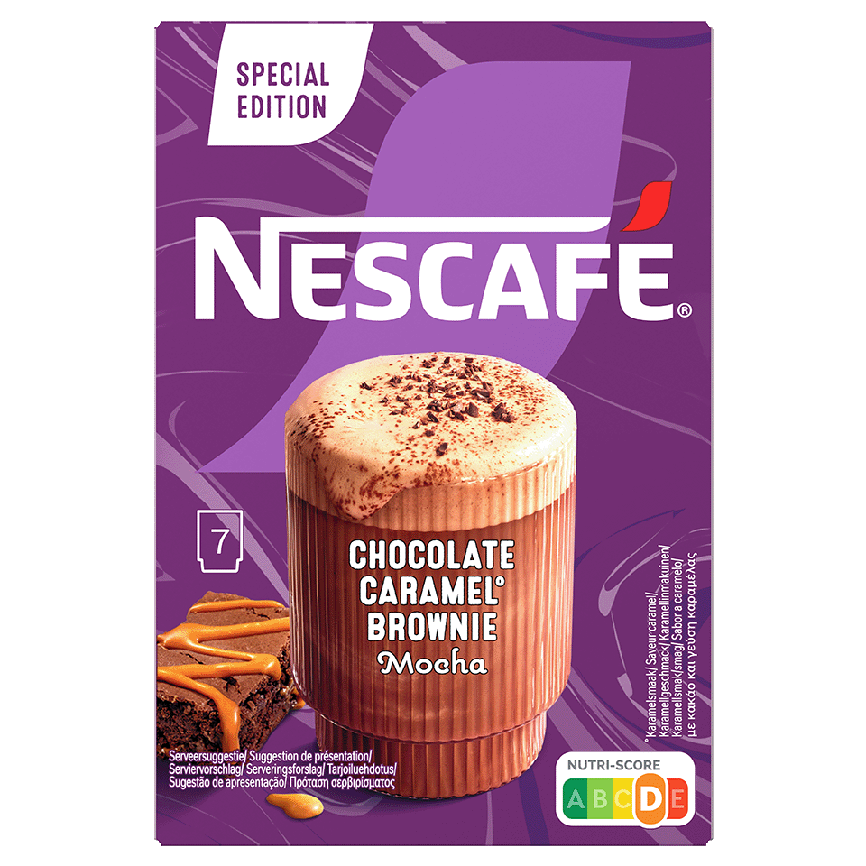 Nescafé Gold Chocolate Caramel Mocha Instant-Kaffeebeutel Nescafé Gold Chocolate Caramel Brownie Mocha Beutel 7x – Bild 1