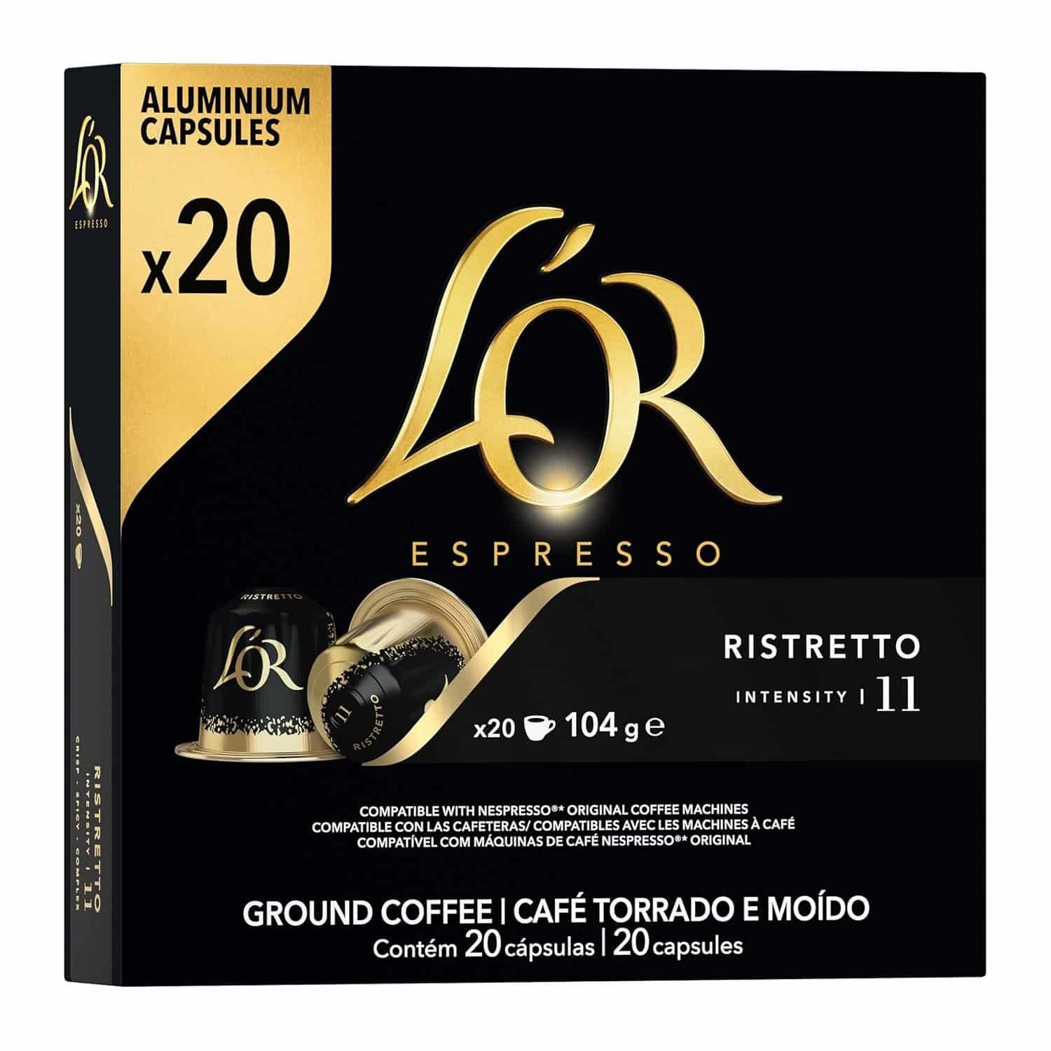 L'OR Espresso Ristretto 20 NCC-Aluminiumkapseln L'OR Espresso Ristretto