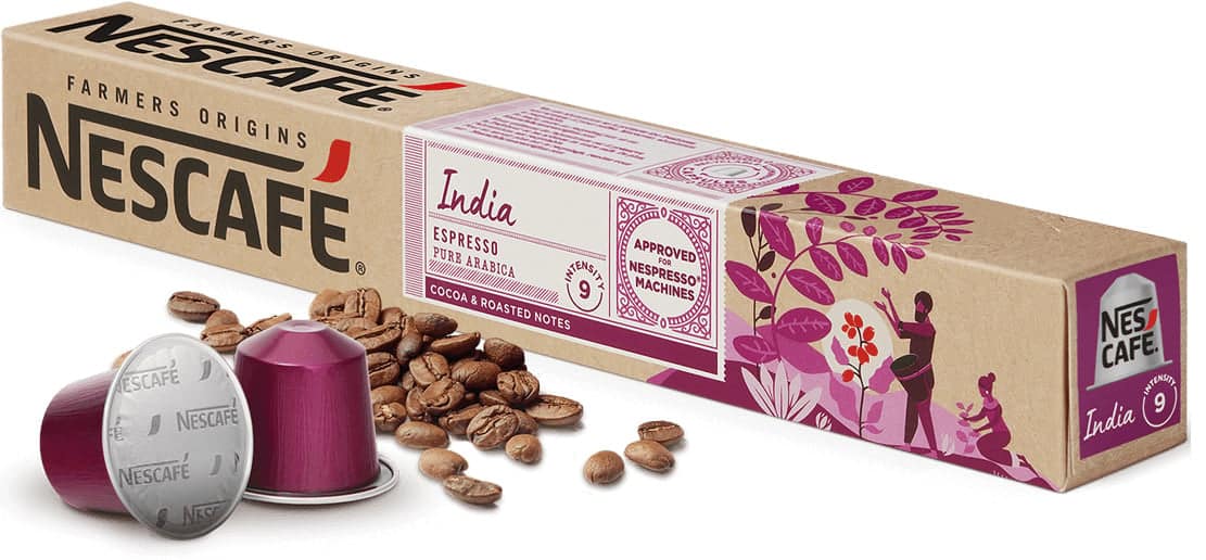 Nescafe Farmers India Espresso 10 Kapseln Nescafé Farmers India Espresso 10 Kapseln – Bild 1